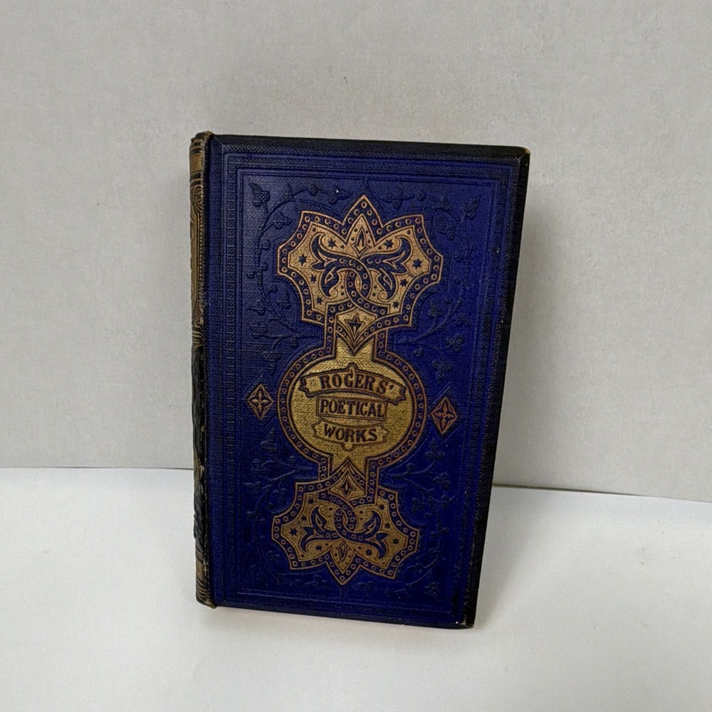 1862 Rogers Poetical Works Illustrated Cloth Binding, Routledge, English Poetry